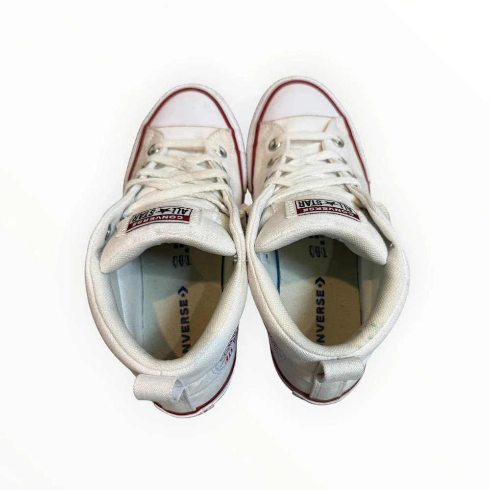 Converse Chuck Taylor All Star Madison White Mid Top Kids Sneakers 663640F
